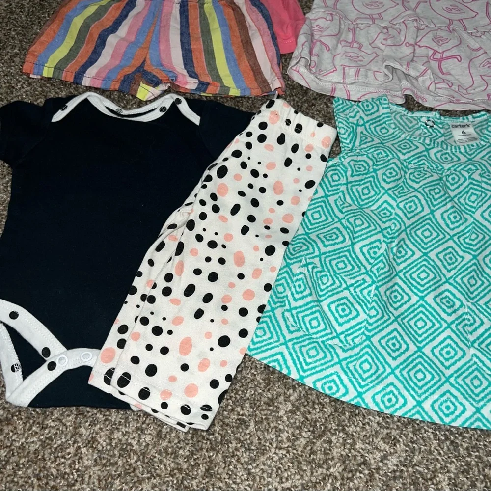 Baby Girl 3-6 Months Summer Bundle Carter’s Child of Mine Dresses Rompers 10pc - Picture 2 of 7